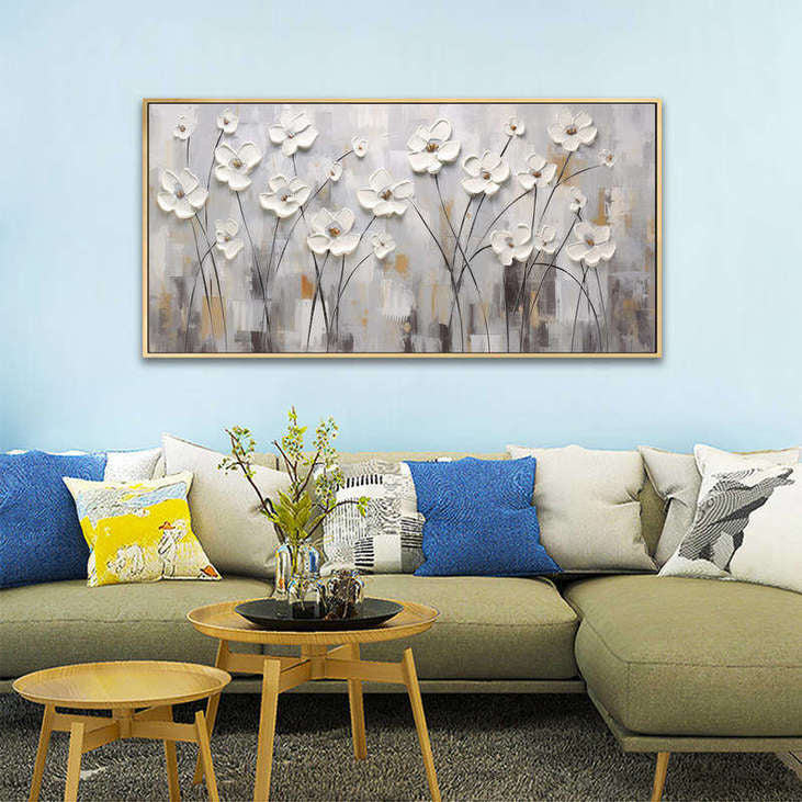 horizontal canvas painting