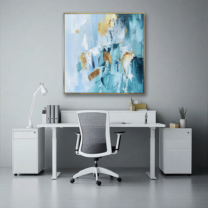 gold foil canvas painting