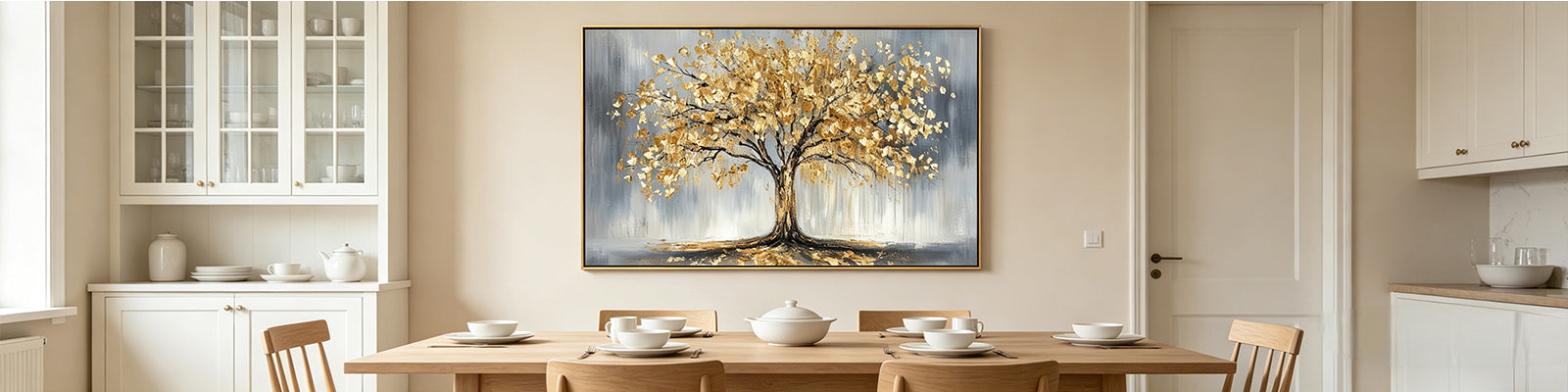 gold foil canvas painting