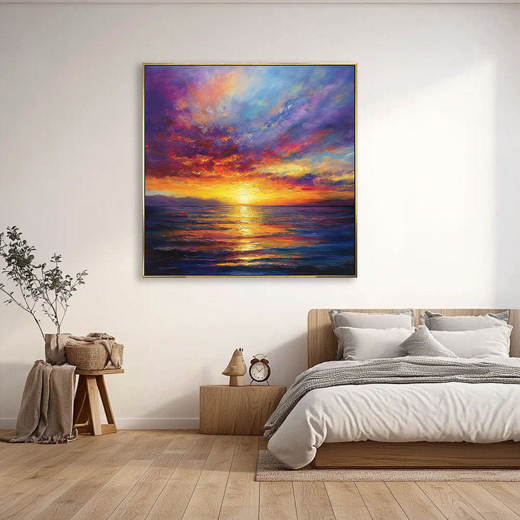 sunset canvas painting