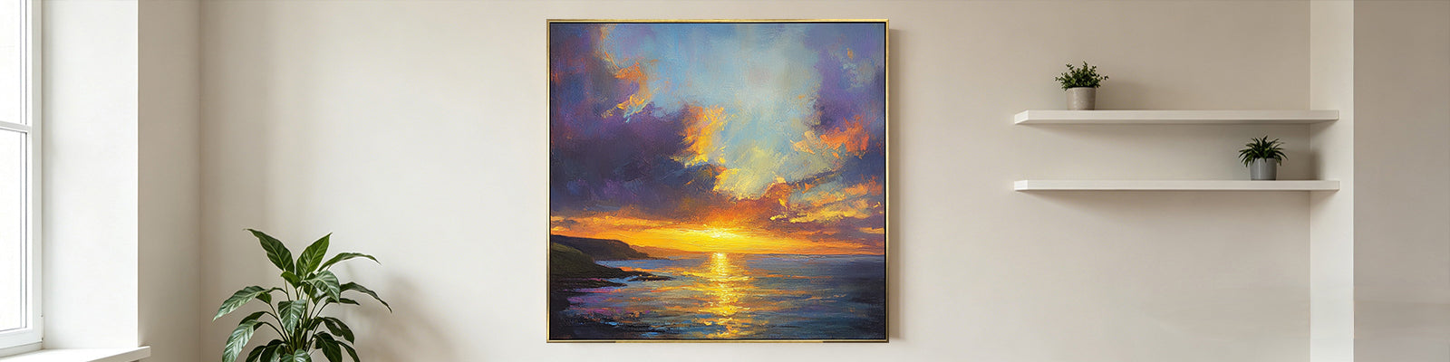 sunset canvas painting