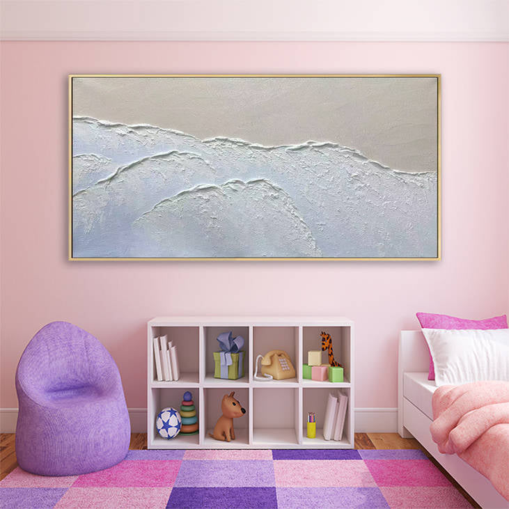 Hand Painted Wave Textured Decorative Painting #YX286