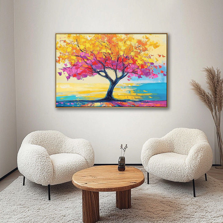 Multicolor Tree Landscape Art #YX113