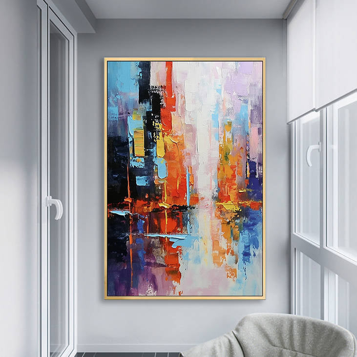 Hand Painted Urban Reflection Canvas #YX230