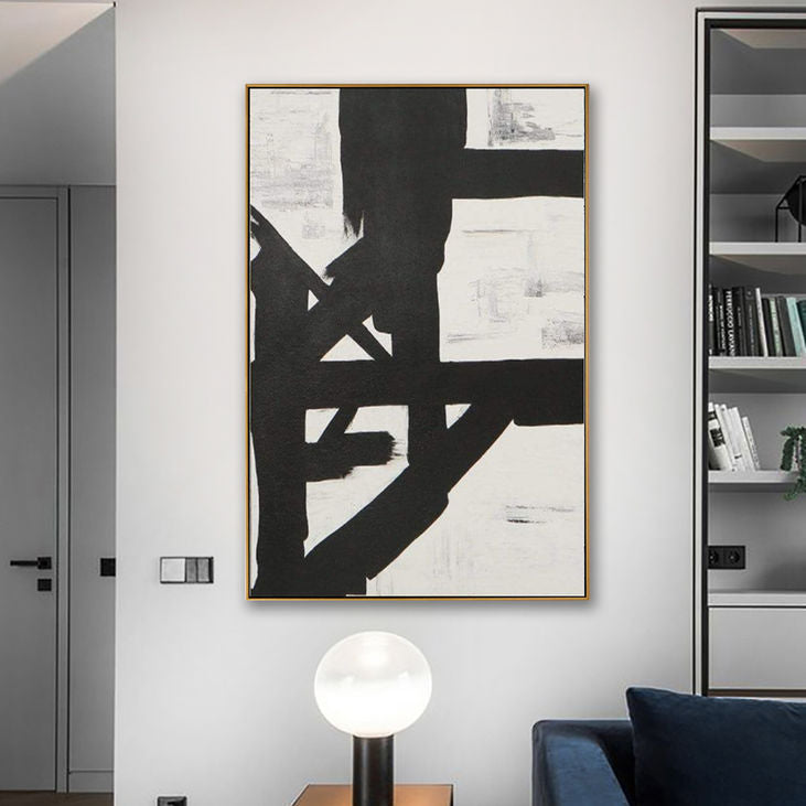 Black and White Abstract Wall Art #YX166