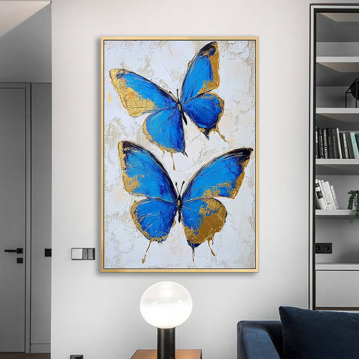 Luxury Blue Butterfly Wall Decor #YX236