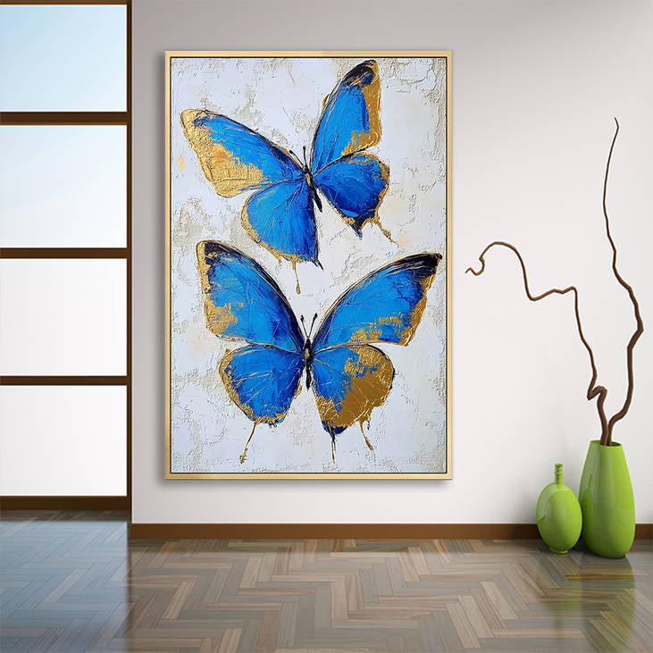 Luxury Blue Butterfly Wall Decor #YX236