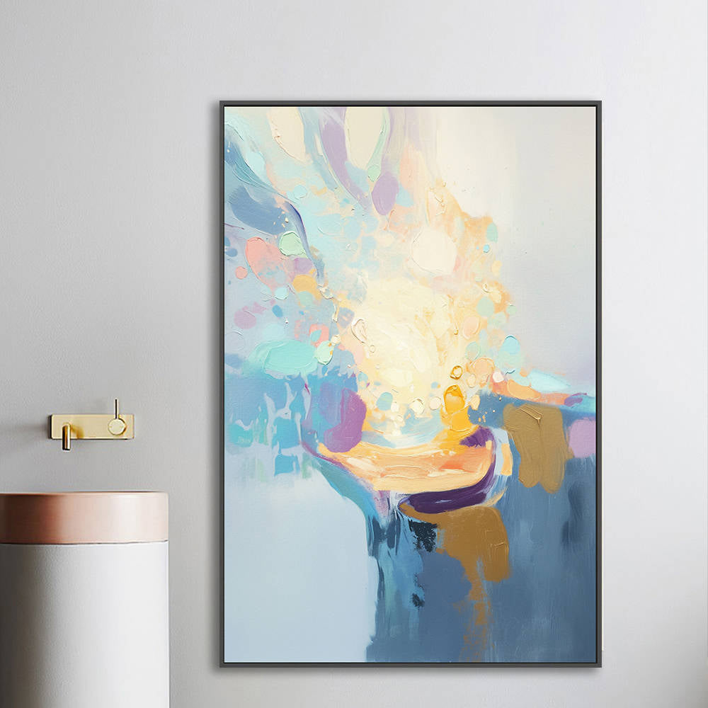 Hand Painted Abstract Color Burst Canvas Art #YX314