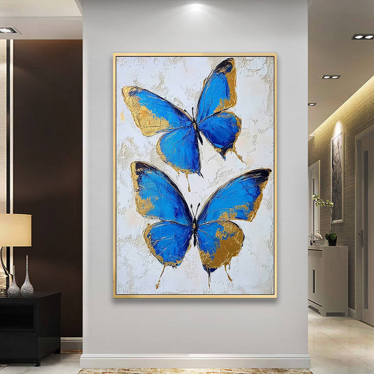 Luxury Blue Butterfly Wall Decor #YX236