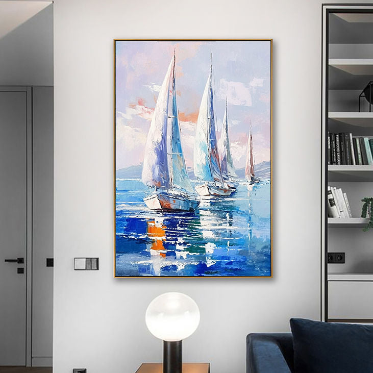 Nautical Sailboat Canvas Painting #YX160