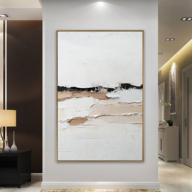 Beige & Black Abstract Art for Home #YX202