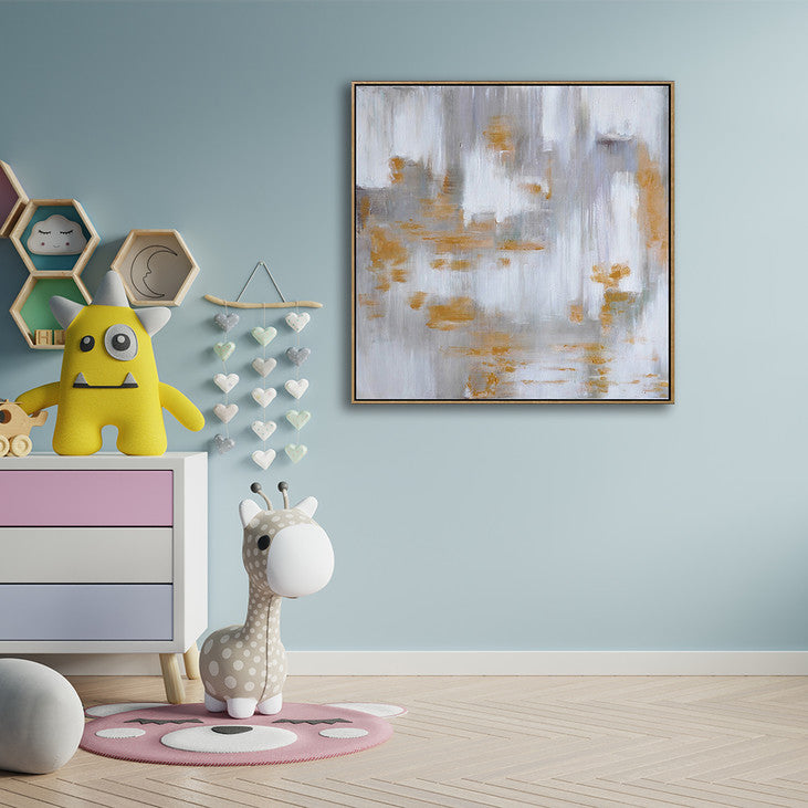 Gray, White & Gold Textured Wall Decor #VA378