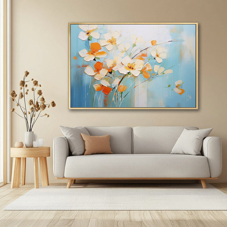 Hand Painted Abstract Floral Canvas #YX128