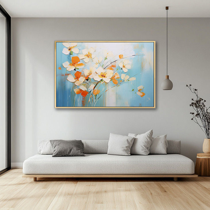 Hand Painted Abstract Floral Canvas #YX128