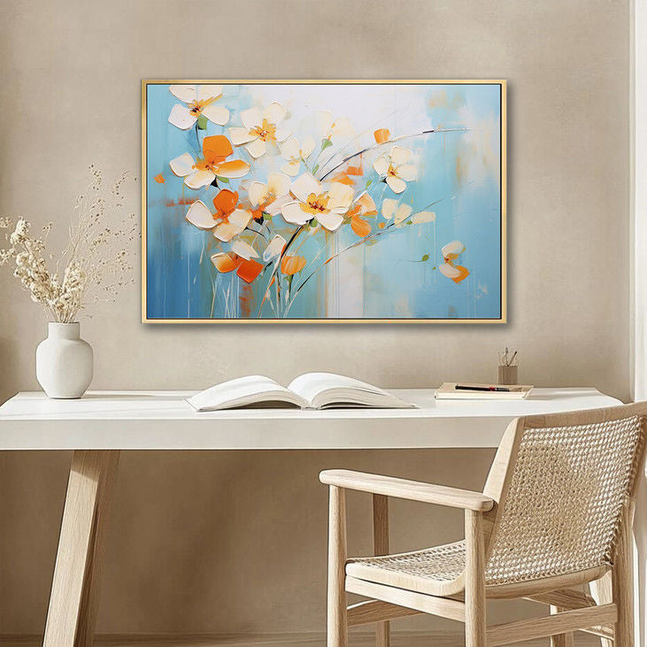 Hand Painted Abstract Floral Canvas #YX128