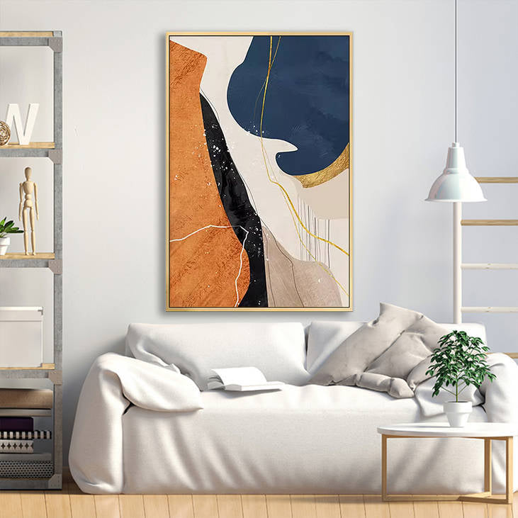 Luxe Modern Abstract Canvas Painting #YX248