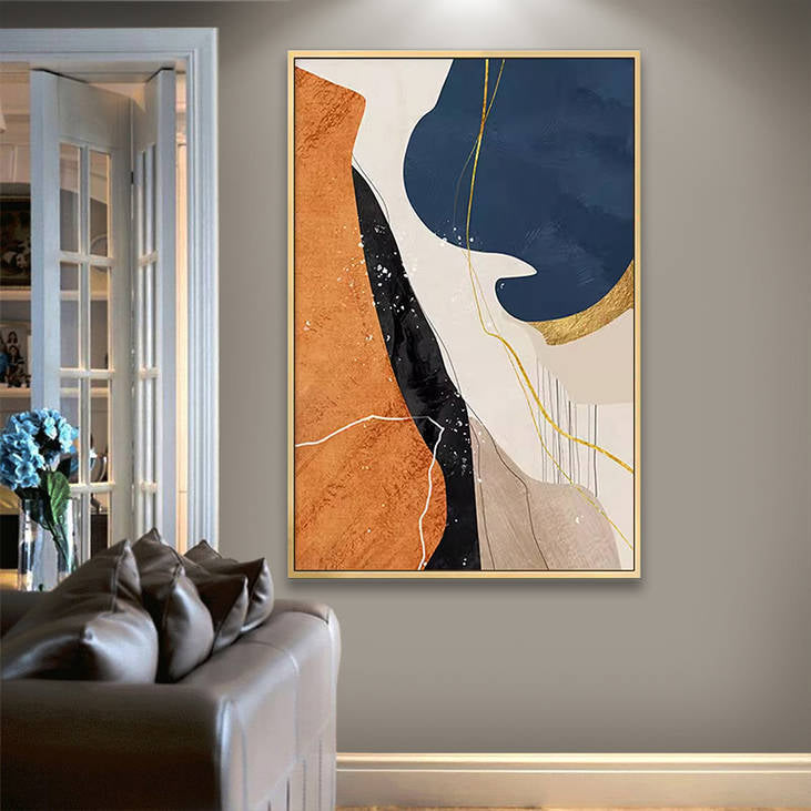 Luxe Modern Abstract Canvas Painting #YX248