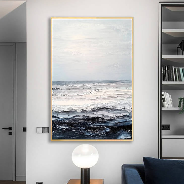 Handmade Abstract Ocean Canvas Painting #YX251