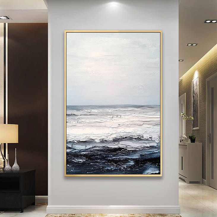Handmade Abstract Ocean Canvas Painting #YX251