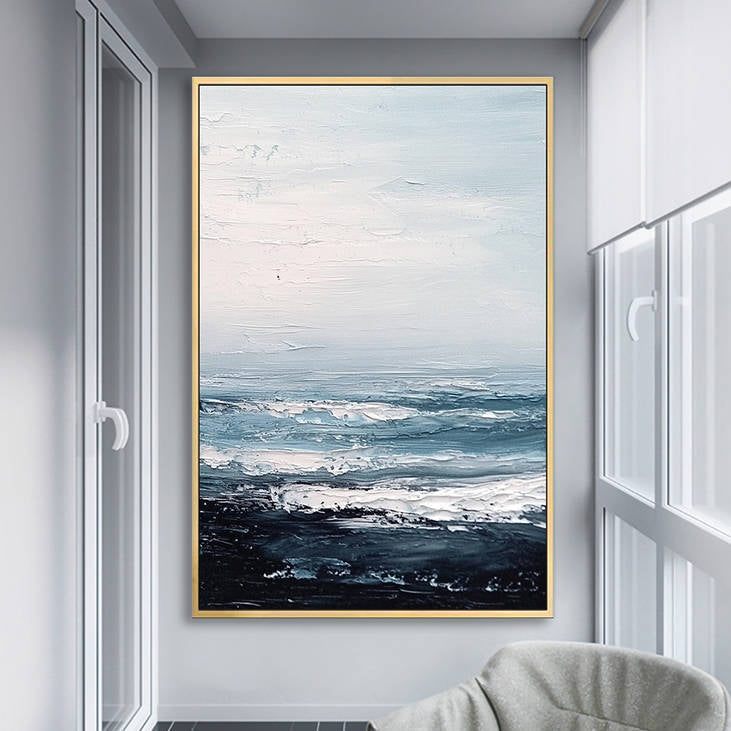 Handmade Abstract Ocean Canvas Art #YX253