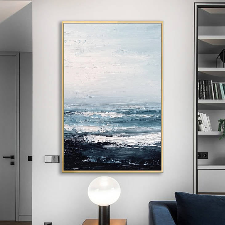 Handmade Abstract Ocean Canvas Art #YX253