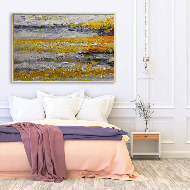 Thick-Textured Abstract Canvas Art #YX258