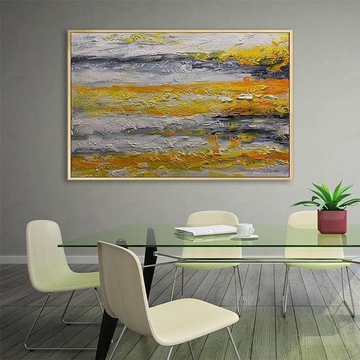 Thick-Textured Abstract Canvas Art #YX258
