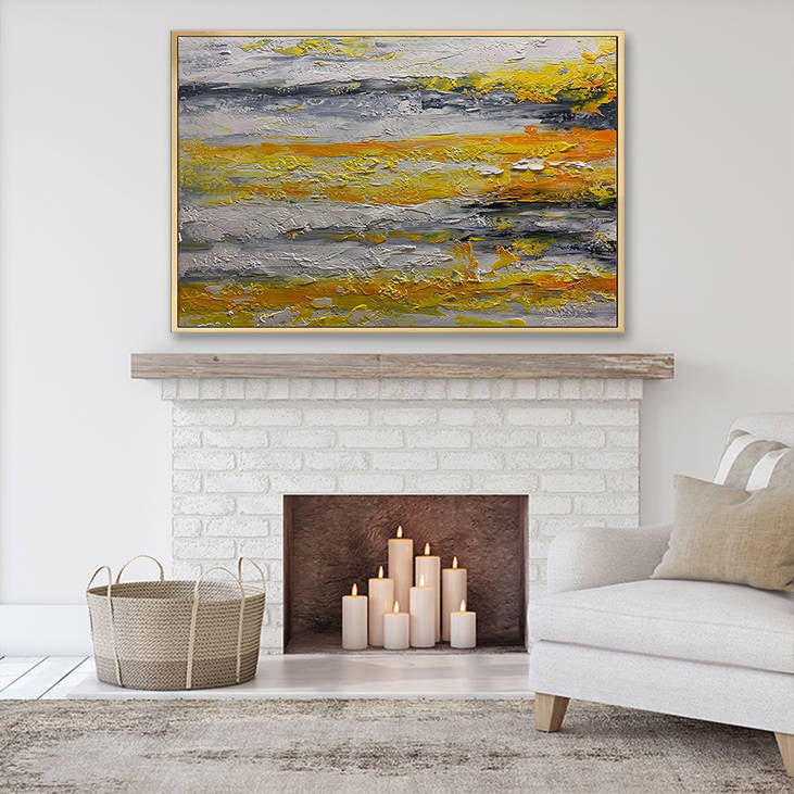 Thick-Textured Abstract Canvas Art #YX258