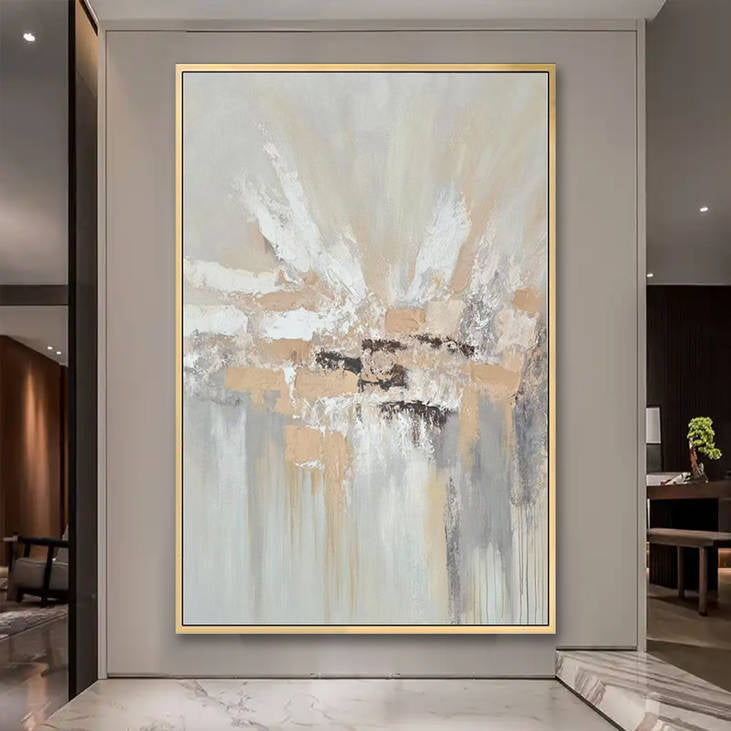 Light Toned Textured Wall Art for Modern Interiors #YX273