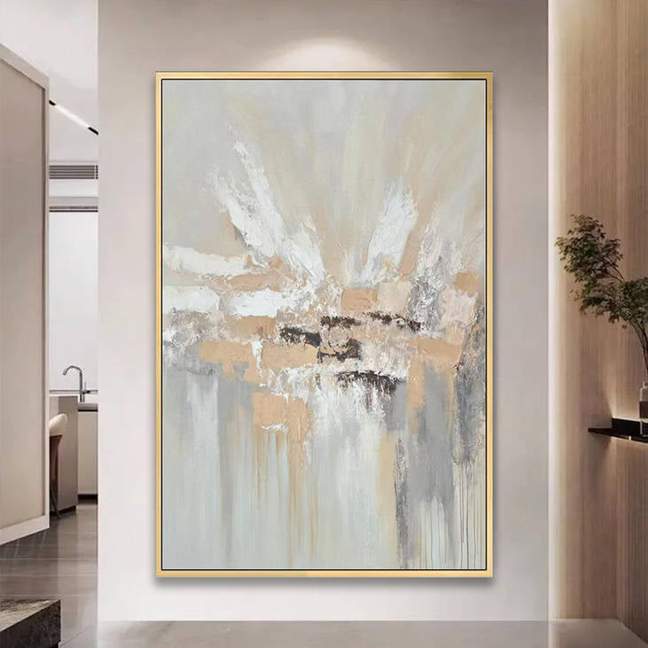 Light Toned Textured Wall Art for Modern Interiors #YX273