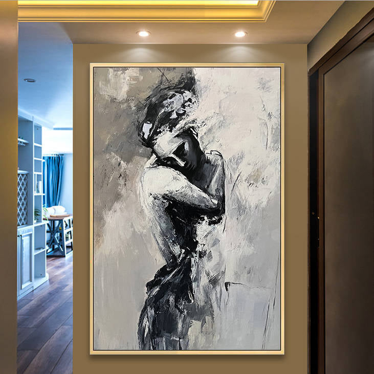 Abstract Hand Painted Figure Canvas Painting #YX275