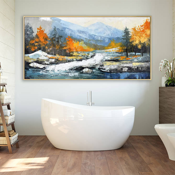 Handmade Abstract Landscape Canvas Painting #YX282