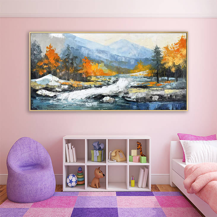 Handmade Abstract Landscape Canvas Painting #YX282