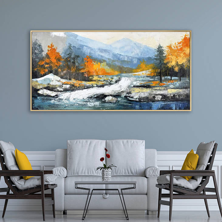 Handmade Abstract Landscape Canvas Painting #YX282