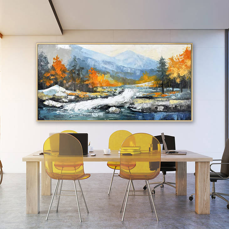 Handmade Abstract Landscape Canvas Painting #YX282