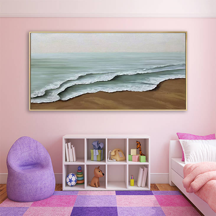 Hand Painted Seaside Canvas Art #YX284