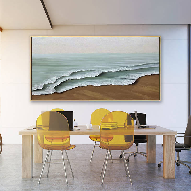 Hand Painted Seaside Canvas Art #YX284