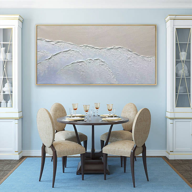 Hand Painted Wave Textured Decorative Painting #YX286