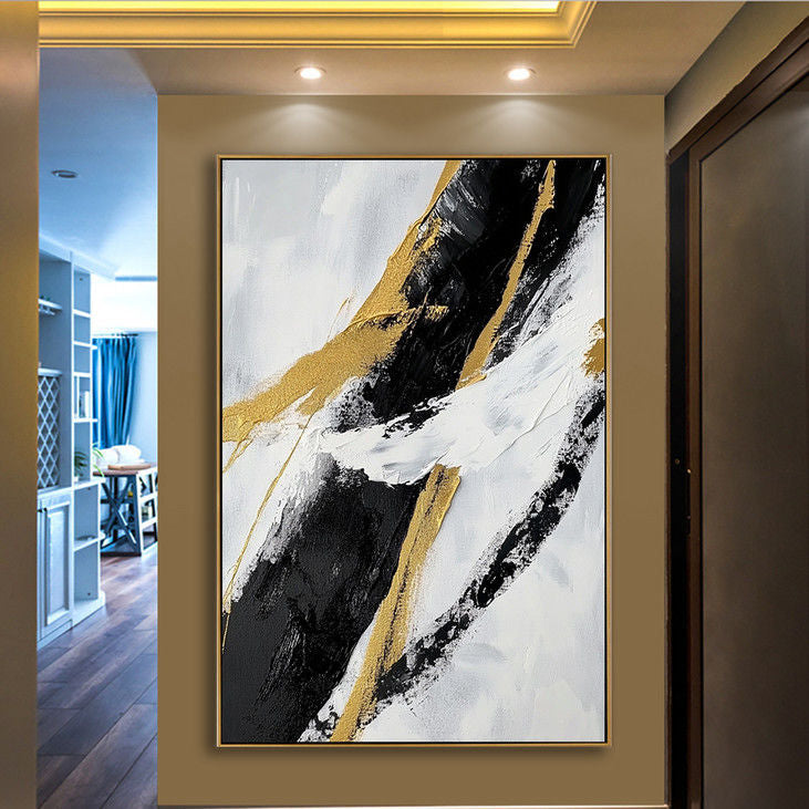 Modern Abstract Gold - Black Decorative Painting #YX55