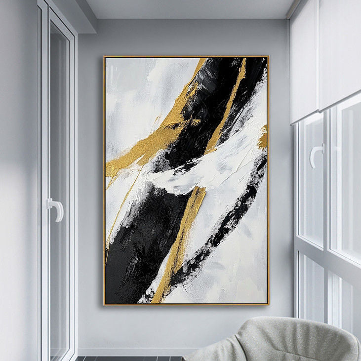Modern Abstract Gold - Black Decorative Painting #YX55