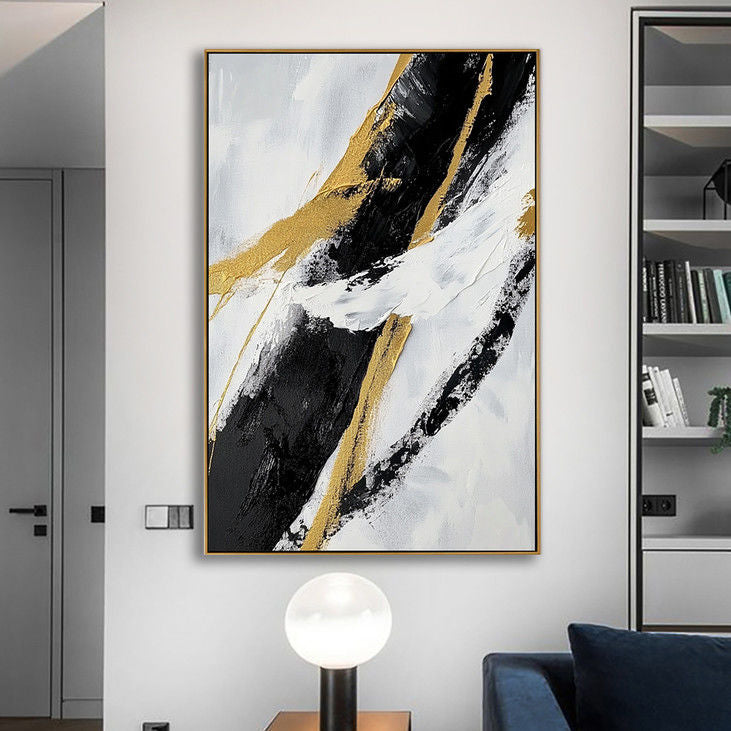 Modern Abstract Gold - Black Decorative Painting #YX55