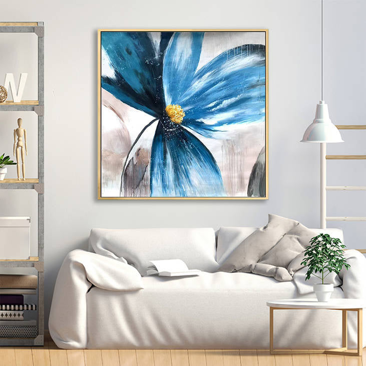 Vibrant Blue Flower Art #YX222