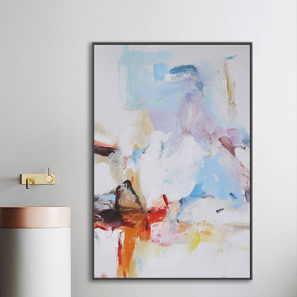 Modern Blue Purple Abstract Painting for Living Room #YX318