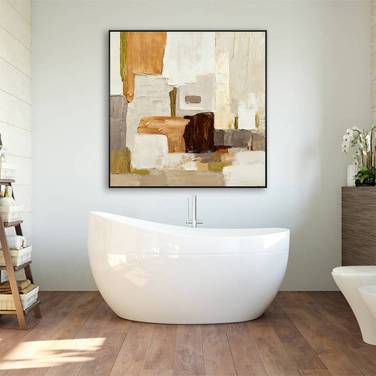 Handmade Abstract Textured Decorative Painting #YX354