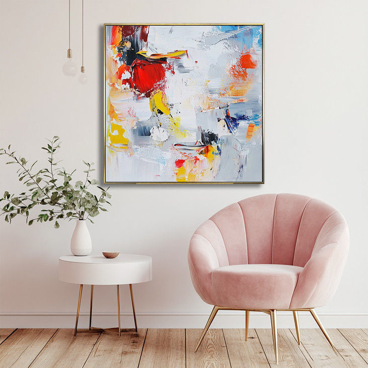 Vibrant Impasto Abstract Art #YX28