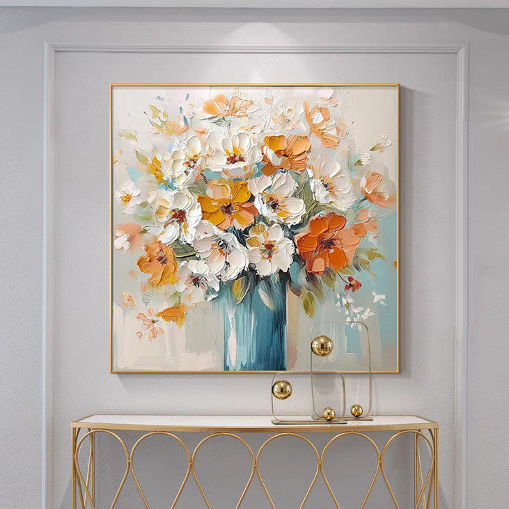 Hand Painted Abstract Flower Art #VA322