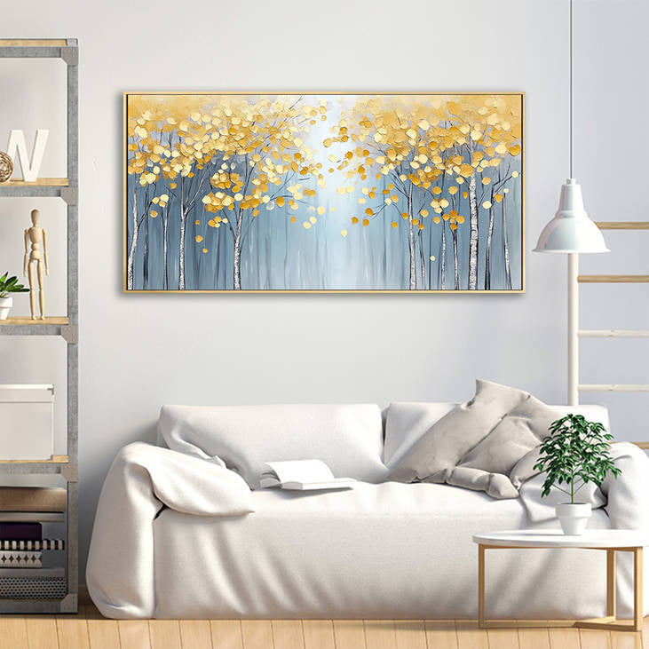 Abstract Golden Tree Canvas #YX209