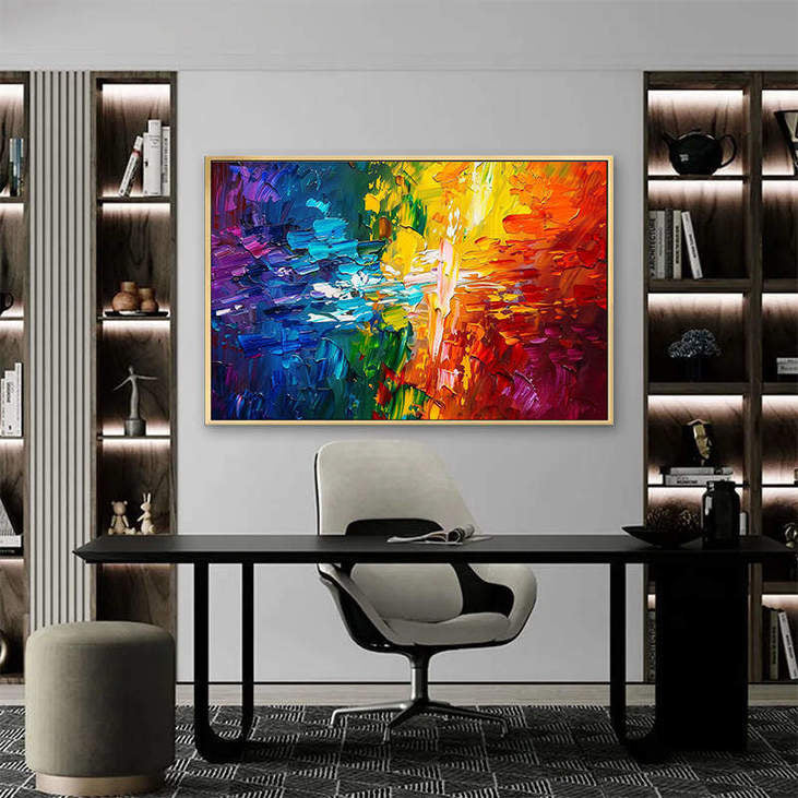 Colorful Abstract Canvas Painting #VA306