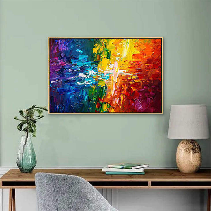 Colorful Abstract Canvas Painting #VA306