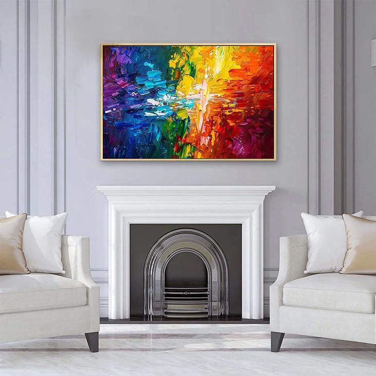 Colorful Abstract Canvas Painting #VA306